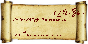 Ördögh Zsuzsanna névjegykártya