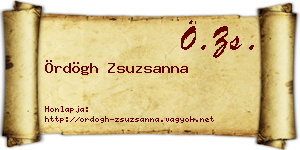 Ördögh Zsuzsanna névjegykártya